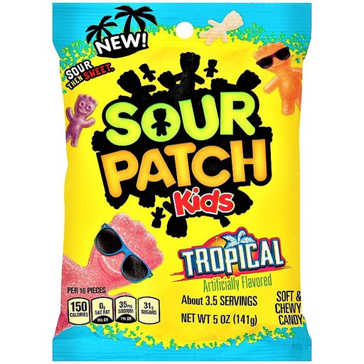 Sour Patch Kids Tropical Share Bag (USA) 102g - Happy Candy UK LTD