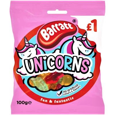 Barratt Unicorns Share Bag 100g - Happy Candy UK LTD