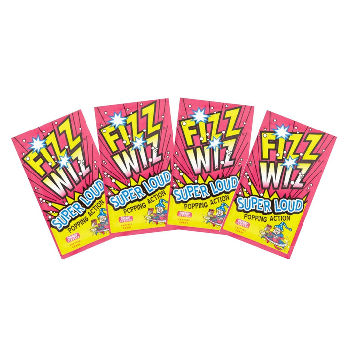 Fizz Wiz Popping Candy Cherry 4 Pack - Happy Candy UK LTD