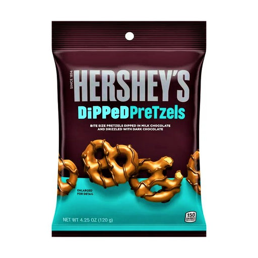 Hershey's Chocolate Dipped Pretzels (USA) 120g - Happy Candy UK LTD