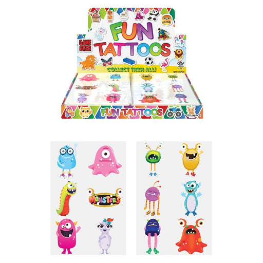 Monster Temporary Tattoos 6 Pack - Happy Candy UK LTD