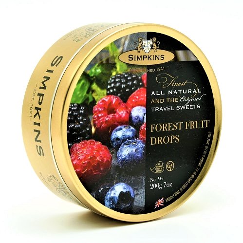 Simpkins Forest Fruit Drops Travel Tin 200g - Happy Candy UK LTD