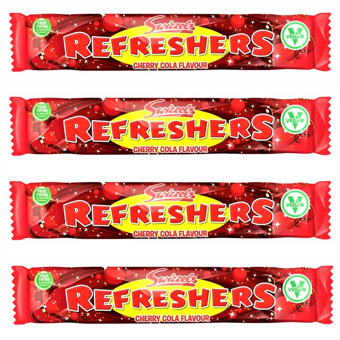 Swizzels Refreshers Cherry Cola Chew Bar 4 Pack - Happy Candy UK LTD