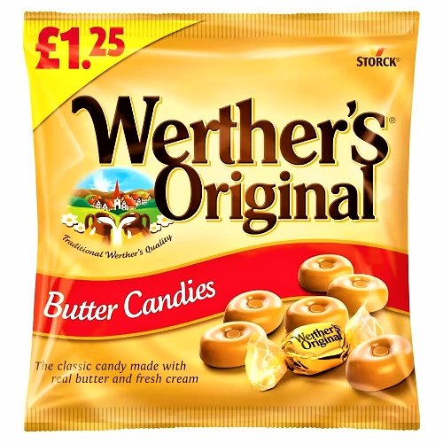 Werther's Original Traditional Butter Candies Share Bag 110g - Happy Candy UK LTD