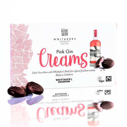 Whitakers Dark Chocolate Pink Gin Fondant Creams Gift Box 150g - Happy Candy UK LTD