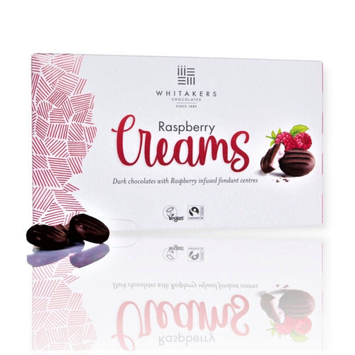 Whitakers Dark Chocolate Raspberry Fondant Creams Gift Box 150g - Happy Candy UK LTD