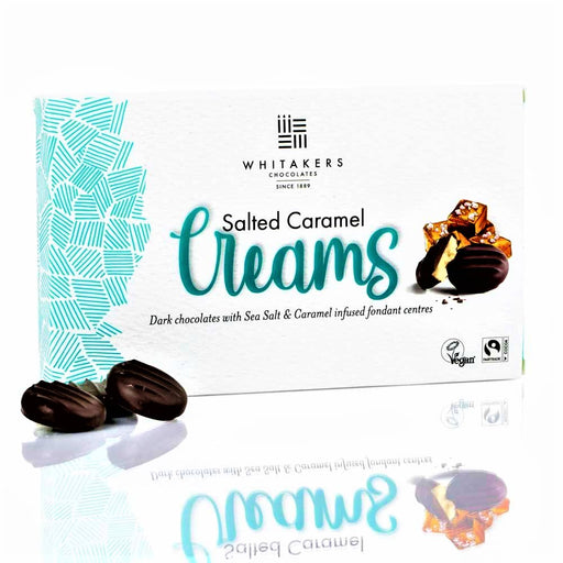 Whitakers Dark Chocolate Salted Caramel Fondant Creams Gift Box 150g - Happy Candy UK LTD