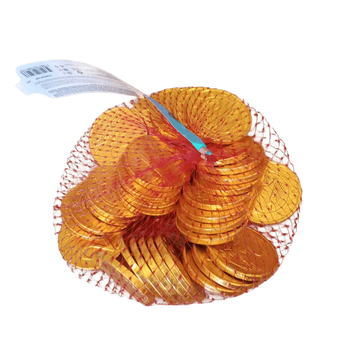 22 Large Gold Coins Net Bag 100g