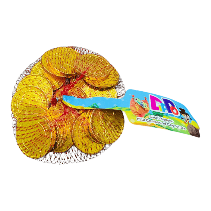 22 Large Gold Coins Net Bag 100g