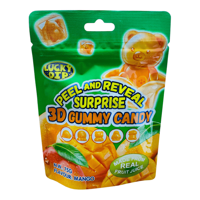 3D Mango Surprise Peel & Reveal Gummies 75g - Happy Candy UK LTD