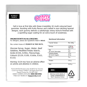 3D Multi - Coloured Hearts Sugared Gummies