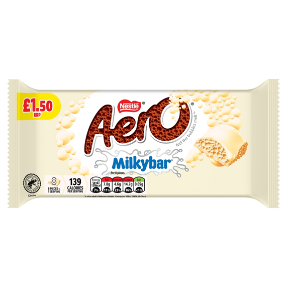 Aero MILKYBAR White Chocolate Sharing Bar 90g
