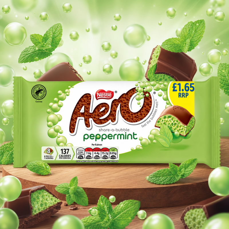 Aero Peppermint Mint Chocolate Sharing Bar 90g