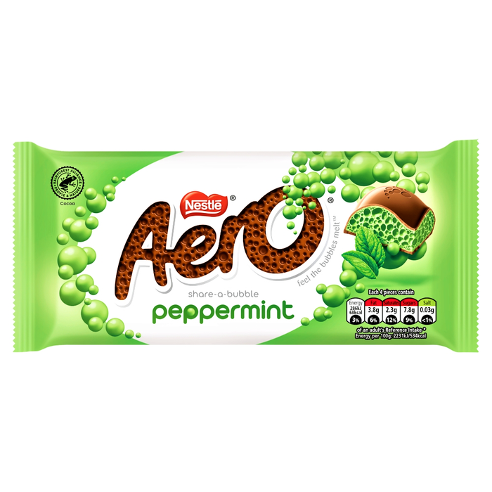 Aero Peppermint Mint Chocolate Sharing Bar 90g