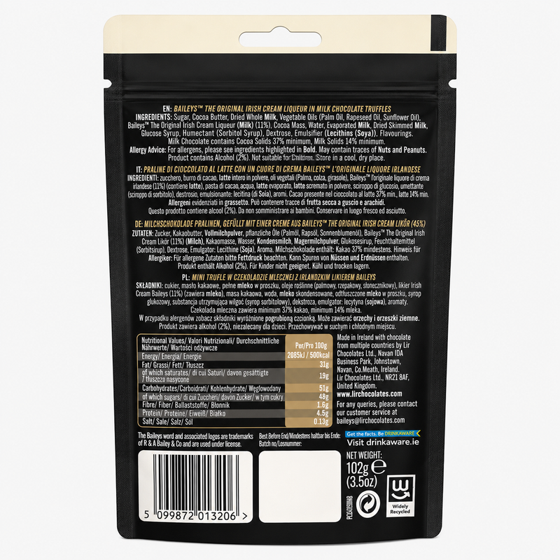 Baileys Chocolate Truffles Mini Delights Pouch 102g