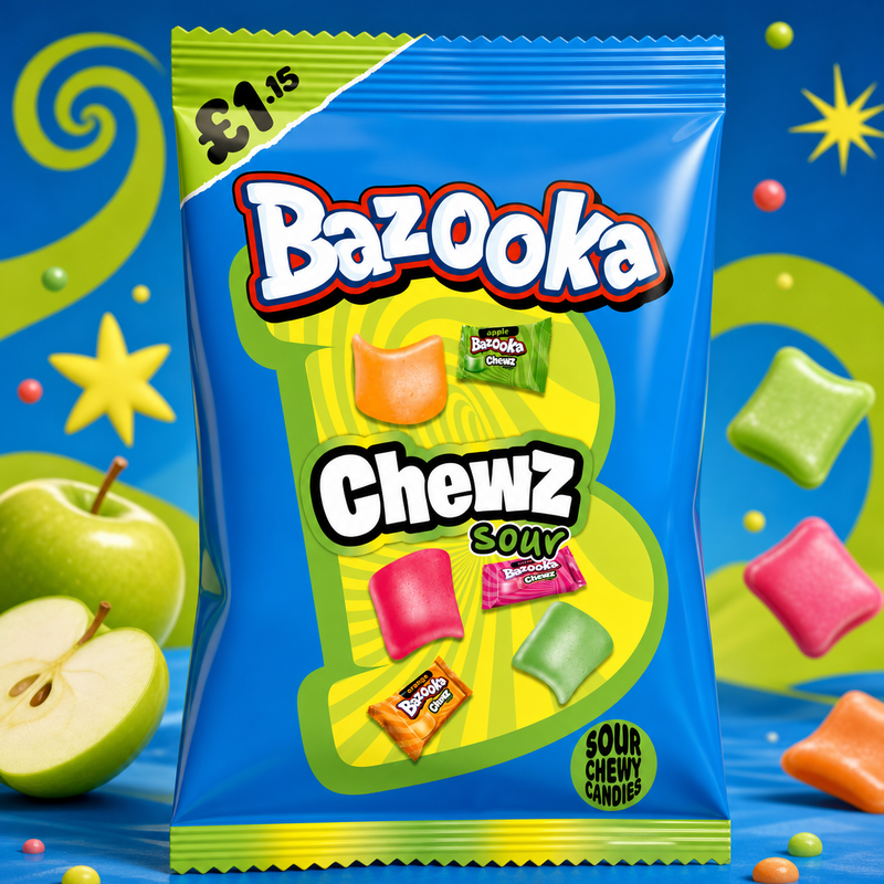 Bazooka Chewz Sour Bag 120g
