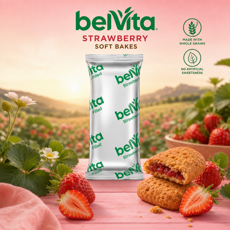 Belvita Breakfast Strawberry Soft Bakes 4 Pack 4x50g
