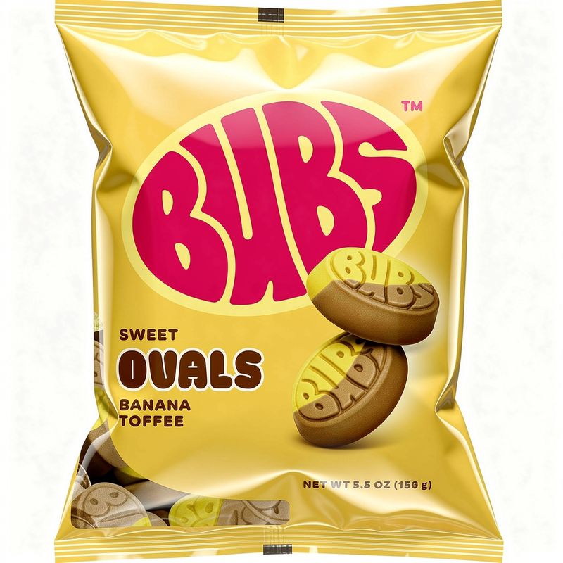 Bubs Sweet Ovals Banana Toffee (USA) 156g