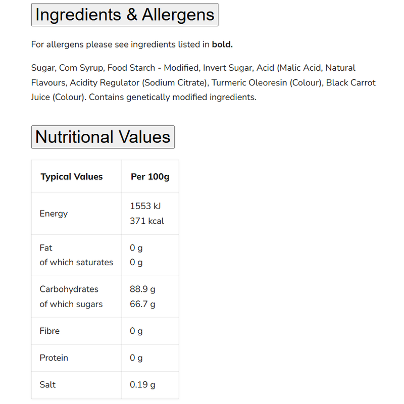 Bubs Sour Skalle Lemon Raspberry (USA) 156g