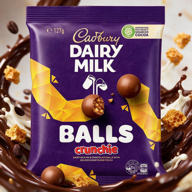 Cadbury Dairy Milk Chocolate Balls Crunchie Bag (AUSTRALIA) 127g