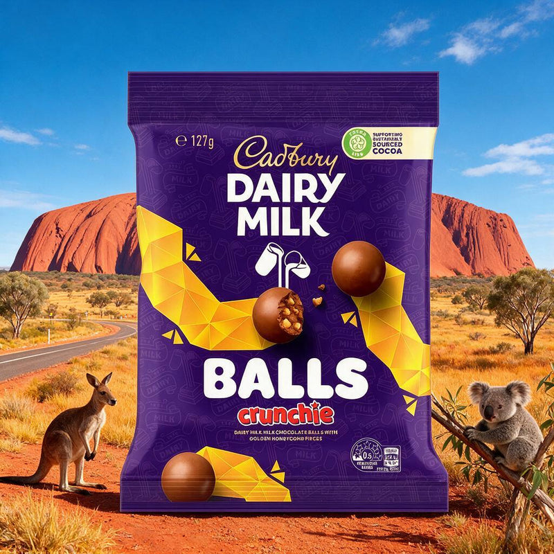 Cadbury Dairy Milk Chocolate Balls Crunchie Bag (AUSTRALIA) 127g