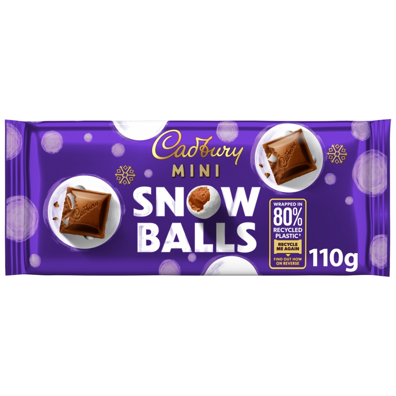 Cadbury Dairy Milk Mini Snowballs Chocolate Bar 110g