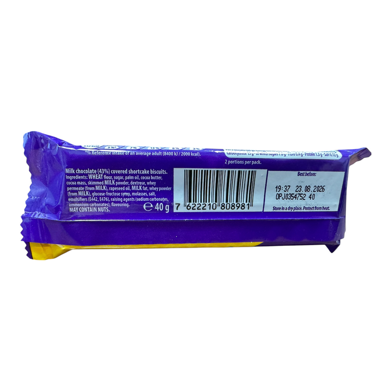 Cadbury Snack Shortcake Chocolate Biscuit 4 Pack 40g