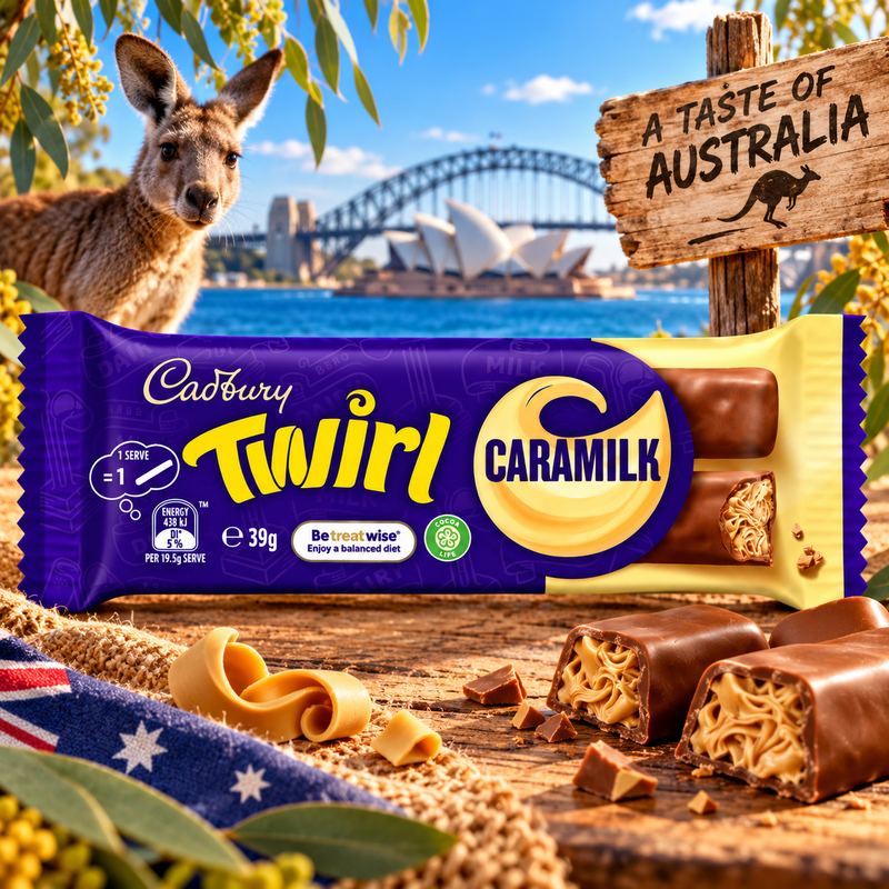 Cadbury Twirl CARAMILK Milk Chocolate Bar (AUSTRALIA) 39g