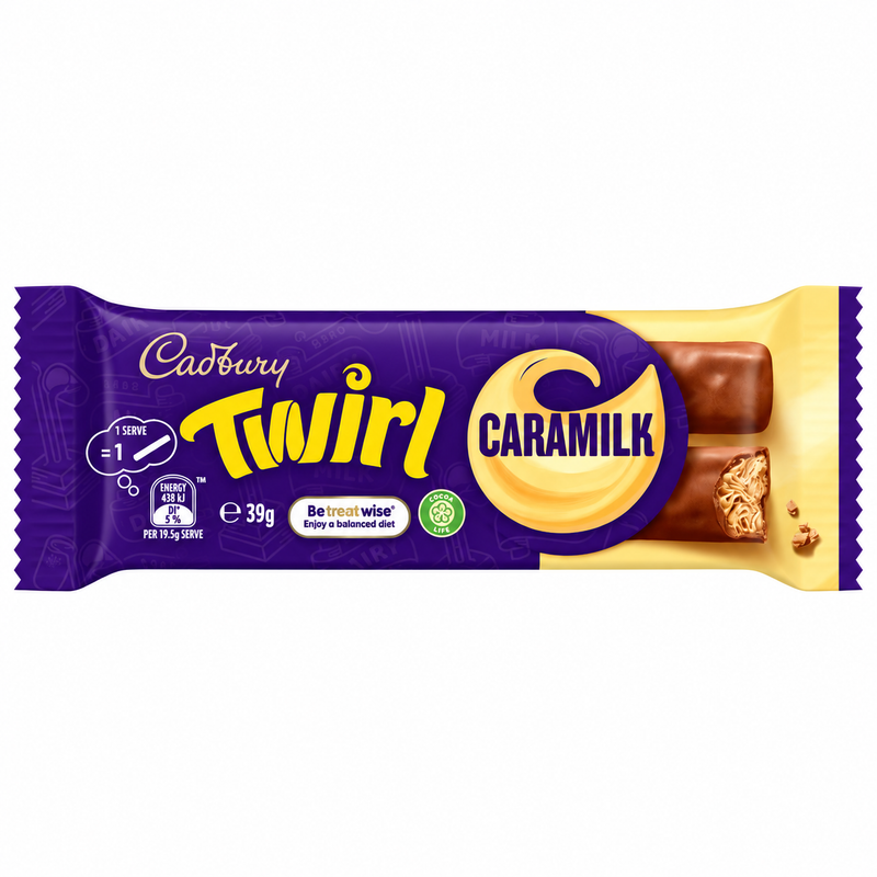 Cadbury Twirl CARAMILK Milk Chocolate Bar (AUSTRALIA) 39g