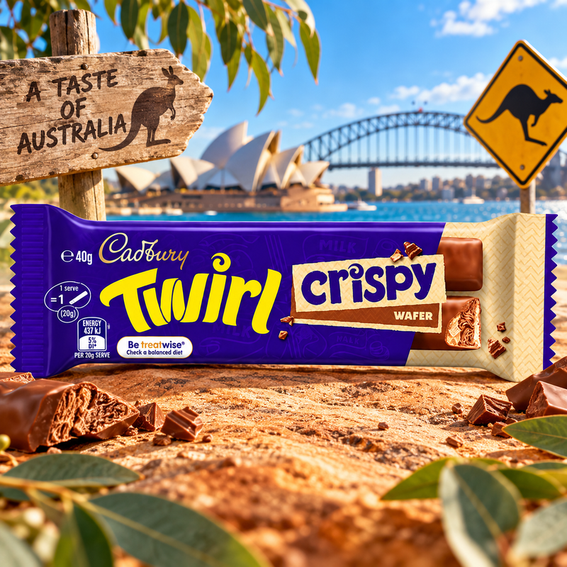 Cadbury Twirl CRISPY WAFER Milk Chocolate Bar (AUSTRALIA) 40g