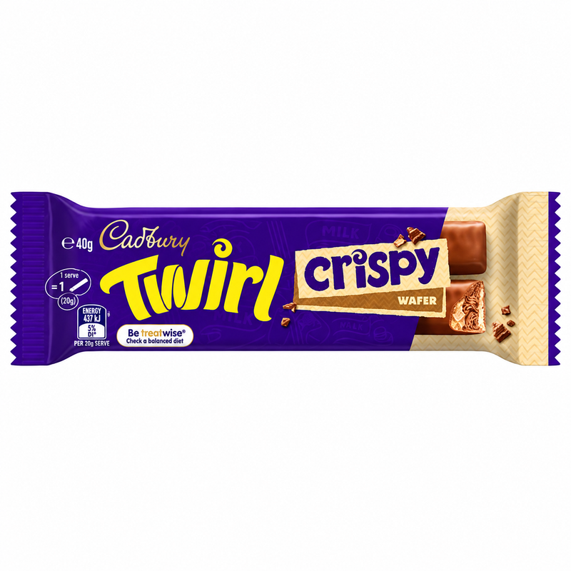 Cadbury Twirl CRISPY WAFER Milk Chocolate Bar (AUSTRALIA) 40g