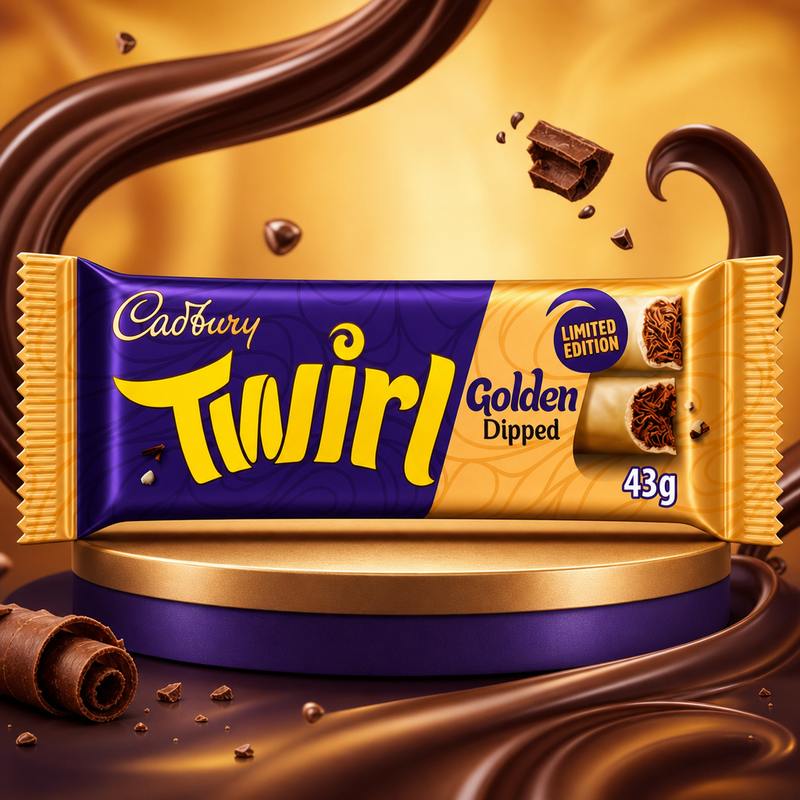 Cadbury Twirl GOLDEN DIPPED Milk Chocolate Bar (LIMITED EDITION) 43g