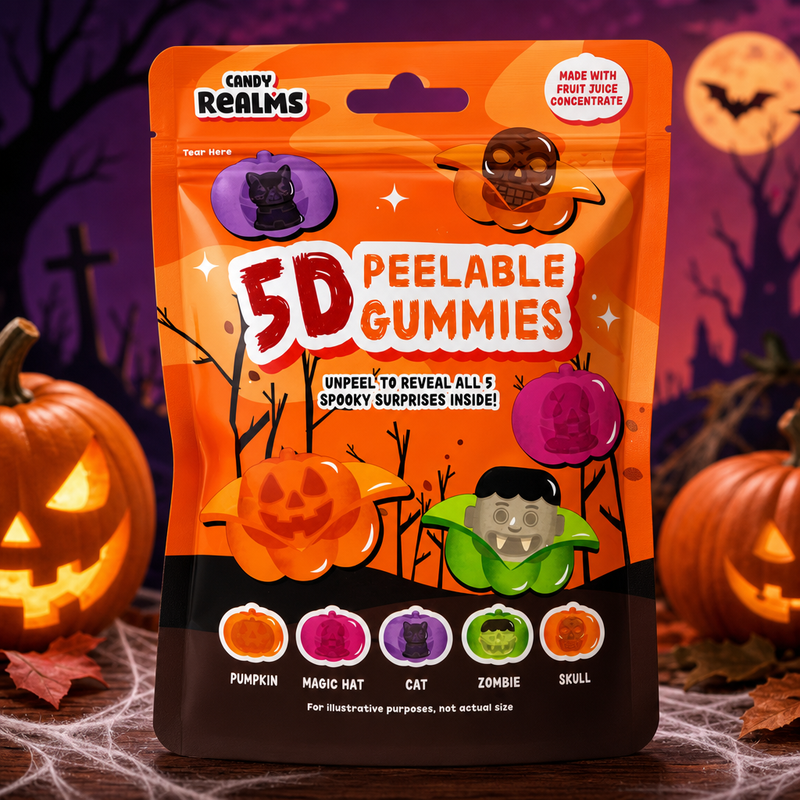 Candy Realms 5D Peelable Halloween Gummies Pouch 60g