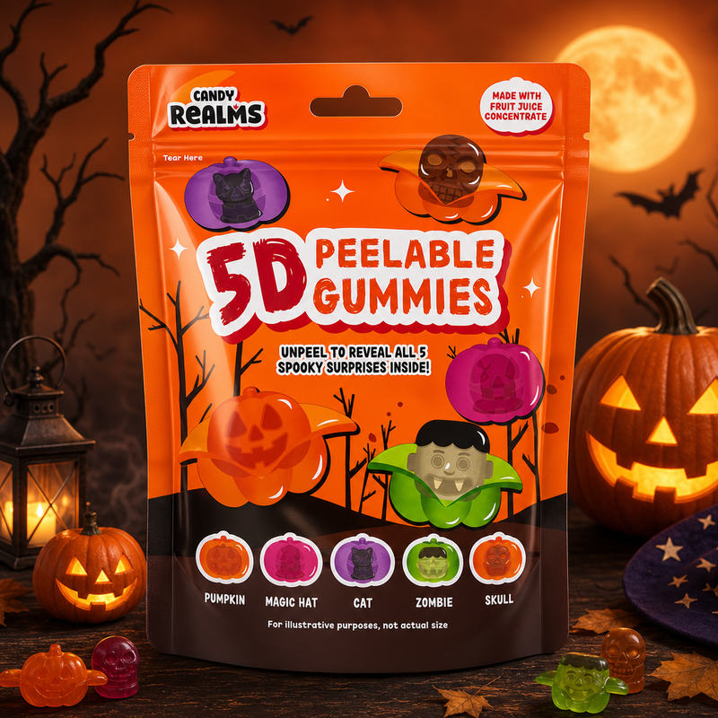 Candy Realms 5D Peelable Halloween Gummies Pouch 60g