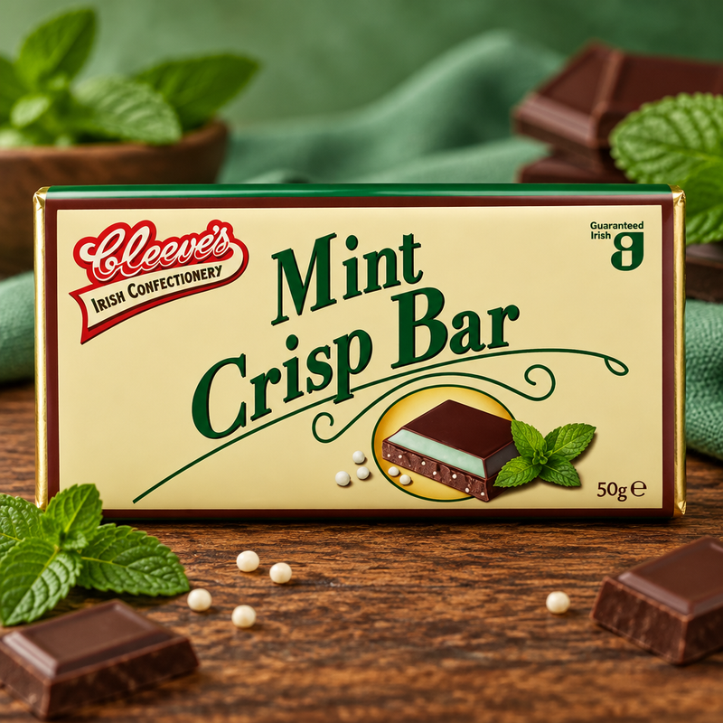 Cleeve's Mint Crisp Bar Milk Chocolate 50g