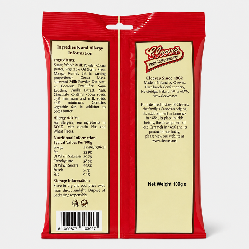 Cleeves Macaroon Chocolate Bites Bag 100g