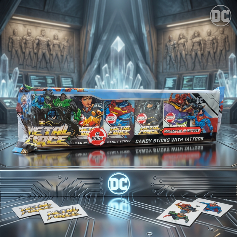 DC METAL FORCE Candy Sticks 6 Pack (6x12g) 72g
