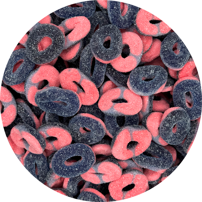 Sour Blueberry Rings By Happy Candy