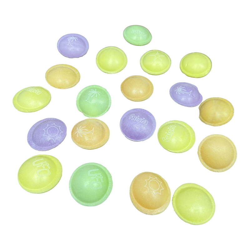 Flying Saucers UFO CRUNCHY TROPICAL Candy 20 Pack