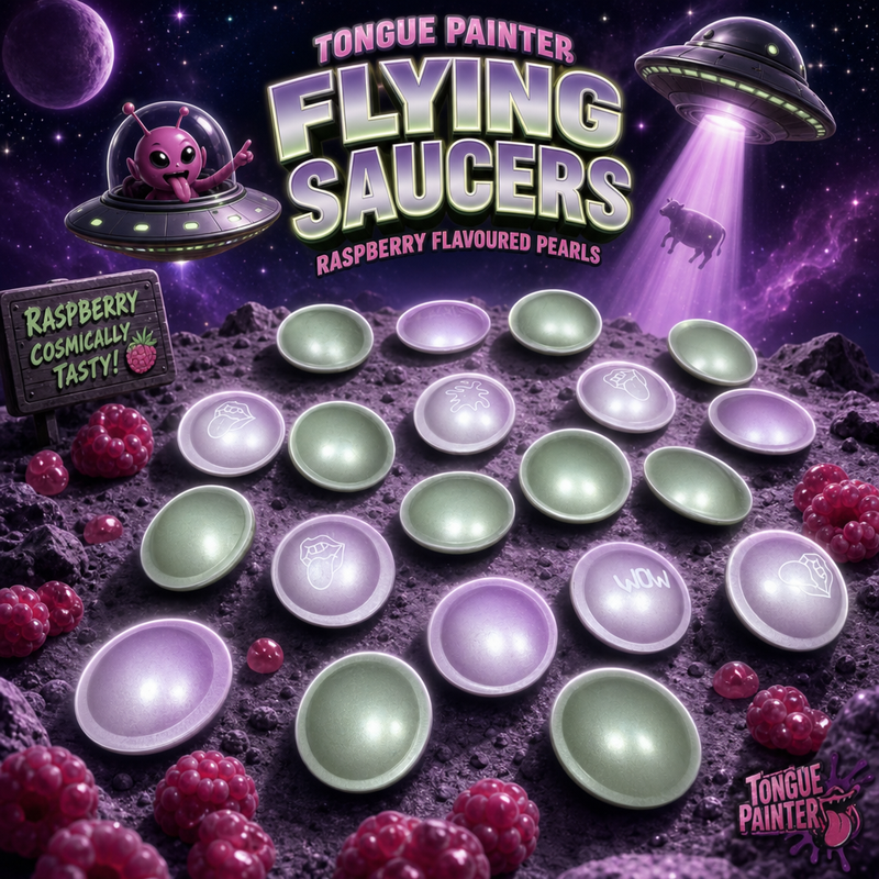 Flying Saucers UFO TONGUE PAINTER PEARLS Candy 20 Pack