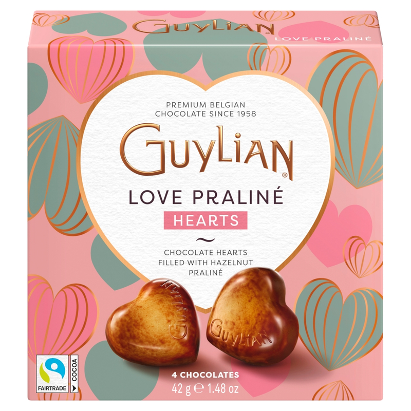 Guylian Love Praline 4 Chocolates Box 42g