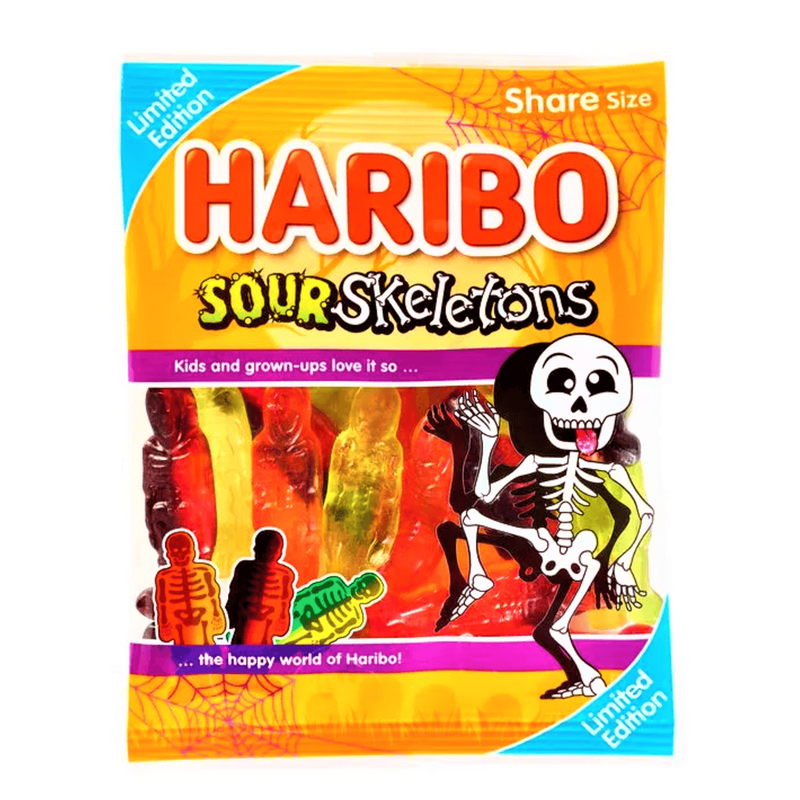 Haribo Sour Skeletons Share Bag 160g