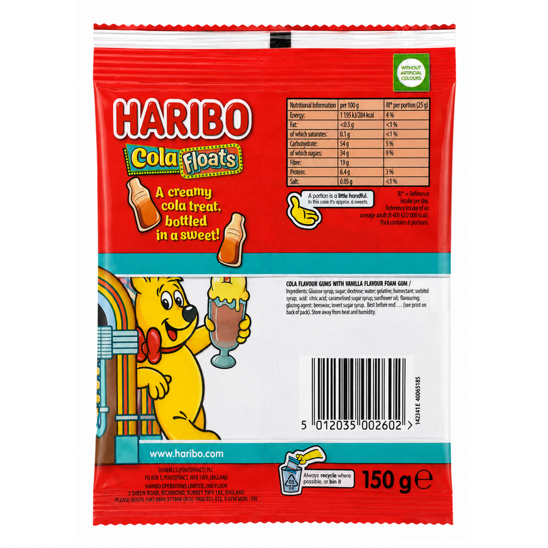 Haribo COLA FLOATS Share Bag 150g