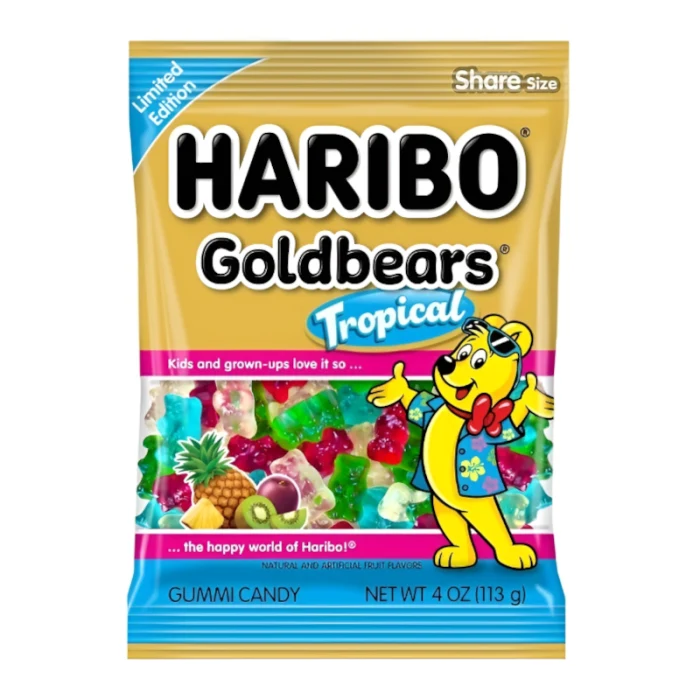 Haribo Goldbears TROPICAL Sweets Share Bag (USA) 113g