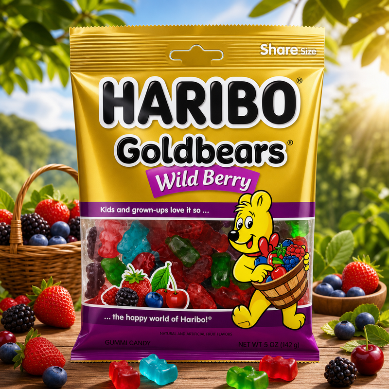 Haribo Goldbears WILD BERRY Sweets Share Bag (USA) 142g