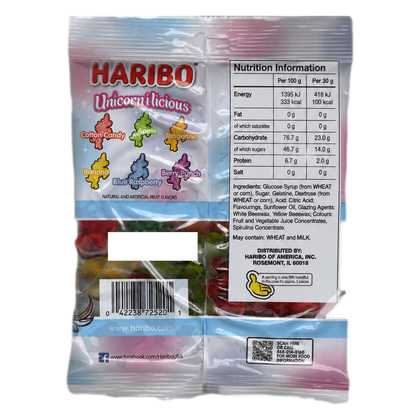 Haribo Unicorn-i-licious Sweets Share Bag (USA) 142g