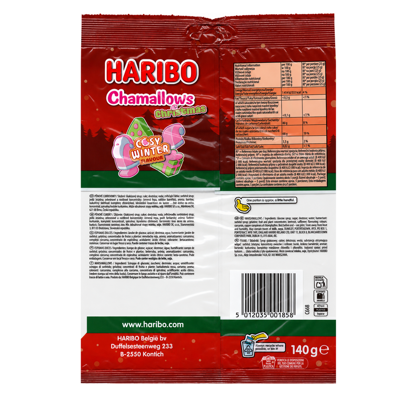 Haribo Chamallows CHRISTMAS Marshmallow Bag 140g