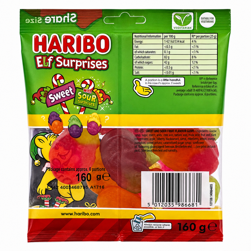 Haribo Elf Surprises Share Bag Limited Edition 160g