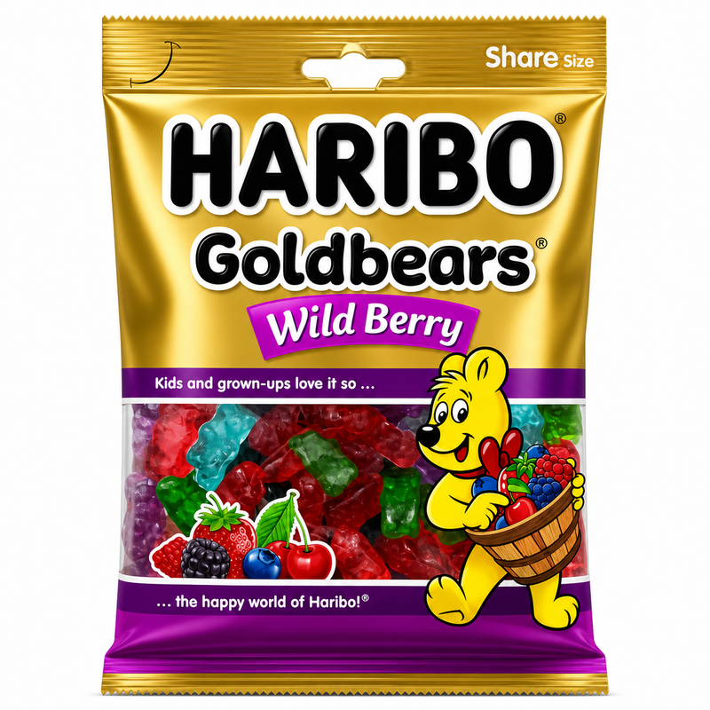 Haribo Goldbears WILD BERRY Sweets Share Bag (USA) 142g