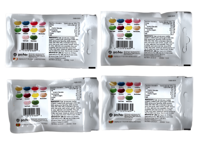 Harry Potter Hogworts 10 Flavour Jelly Belly Bags 4x28g